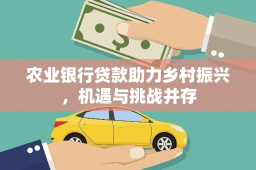 鹤壁农业银行贷款助力乡村振兴，机遇与挑战并存