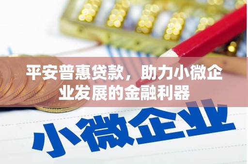 鹤壁平安普惠贷款，助力小微企业发展的金融利器
